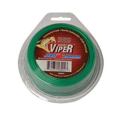 TRIMMER LINE ROUND GREEN VIPER .080 50'